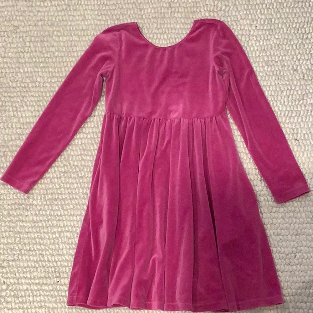 Hanna Andersson pink velour dress.